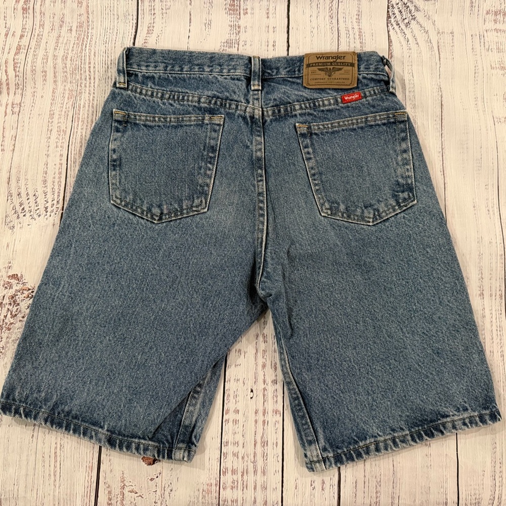 Wrangler Mens Relaxed Fit Size 30. Blue Denim Jean Shorts 99% Cotton (inv 613) - Picture 5 of 5